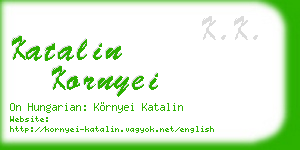 katalin kornyei business card